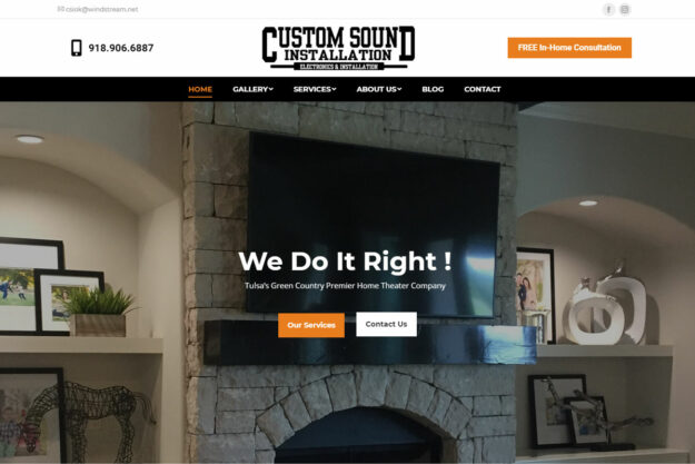 Custom Sound Installation Website Redesign Custom Sound Installation Website Redesign
