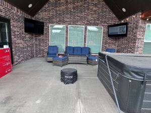 Corner Patio TV installation