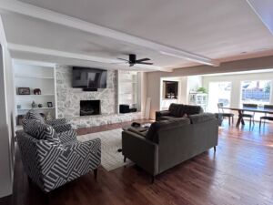 Mounted TV with sound