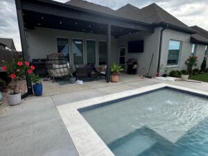 Patio TV installation with sound