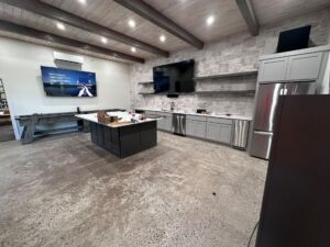 TV mounted on wall multi suface