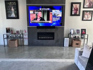TV & Soundbar on Slate