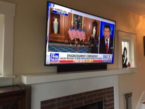 Flat Wall TV Hang and soundbar